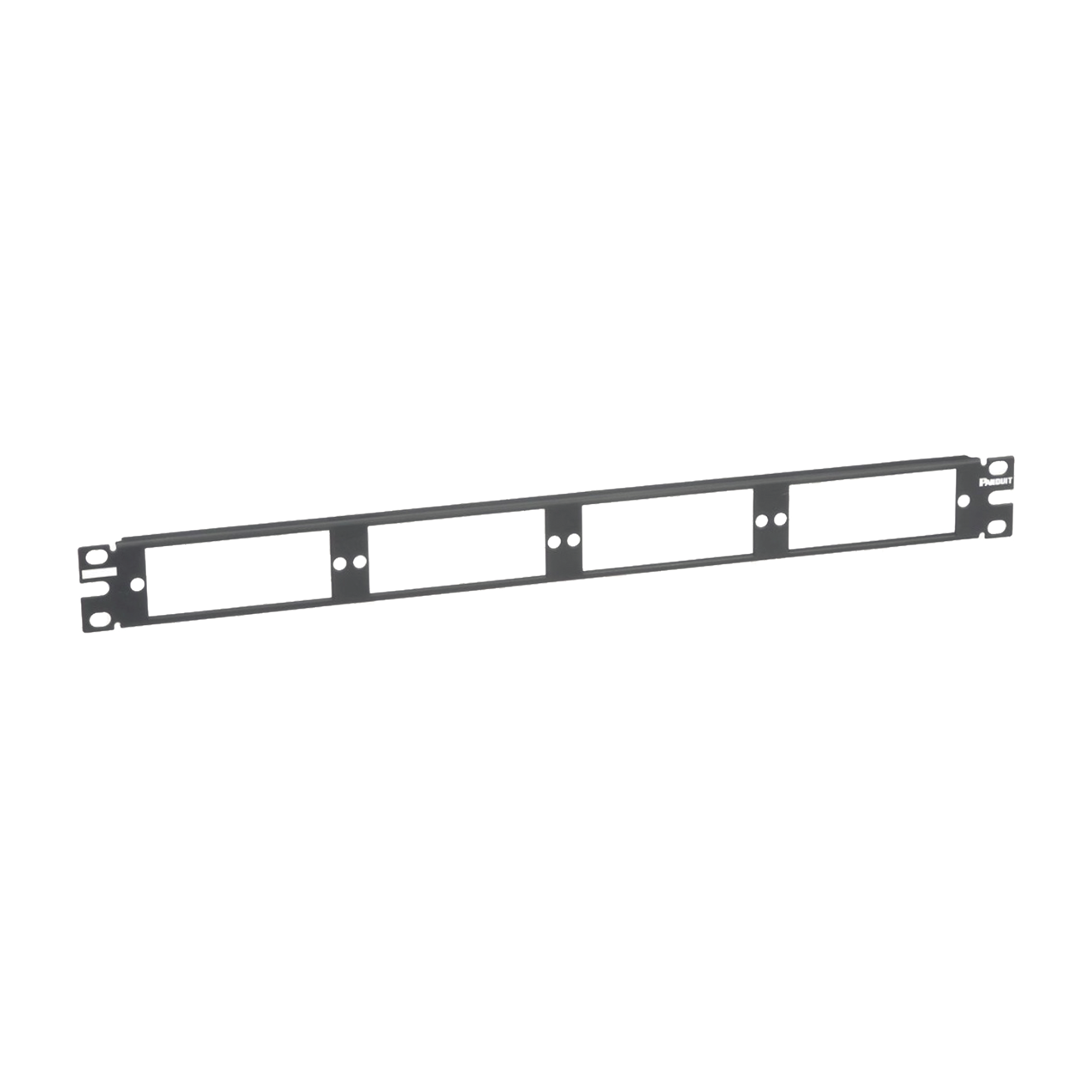 Patch Panel de Fibra Óptica, Para 4 Placas Acopladoras FAP o FMP, Color Negro, 1UR