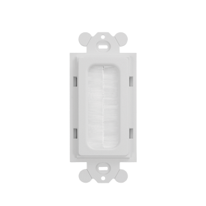 Placa de Pared Pasacables Tipo Cepillo, Estándar GFCI, Material ABS, Color Blanco