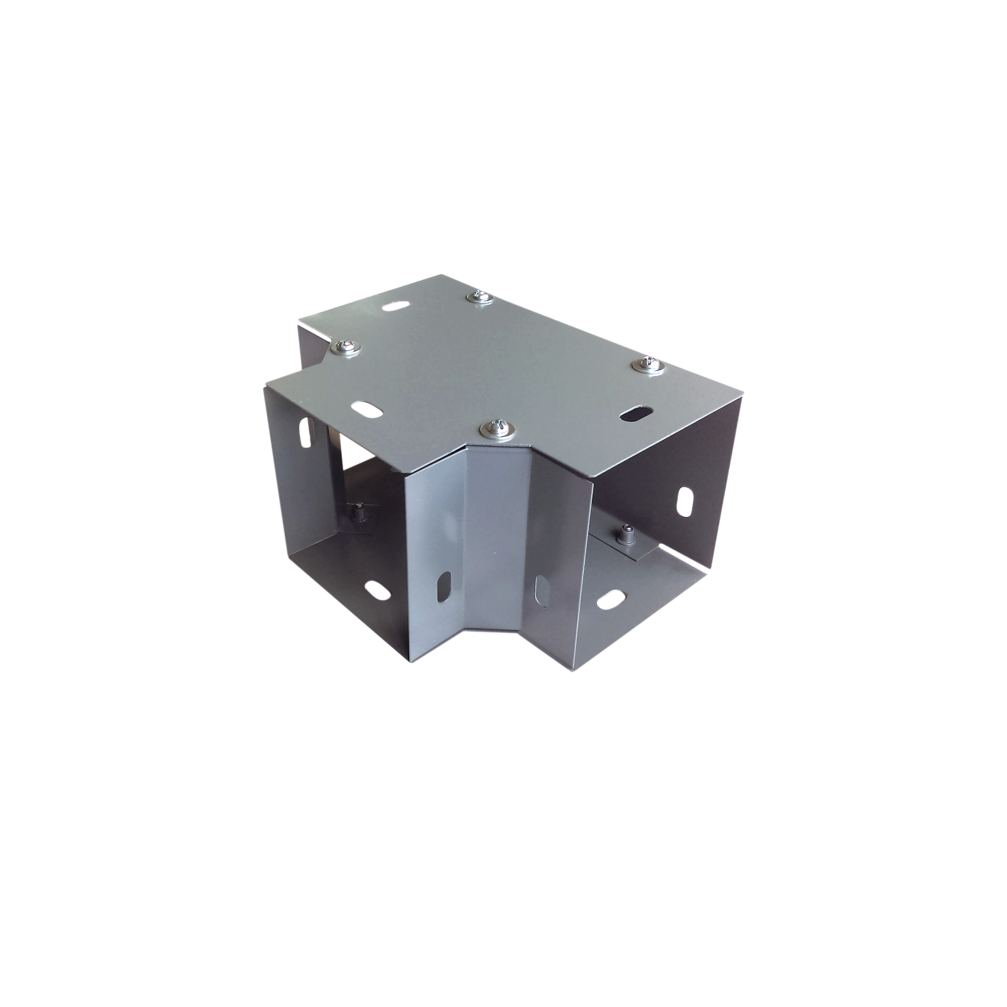 Derivación "T" horizontal 100 x 100 mm (3.94 x 3.94 pulg.), fabricado en lámina de acero al carbón