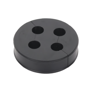 Inserto de Caucho de 4" Con Cuatro Orificios para Cable de 3/8 in