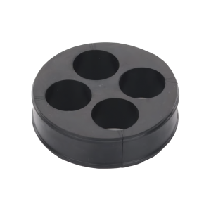 Inserto de Caucho de 4" Con Cuatro Orificios para Cable de 7/8 in