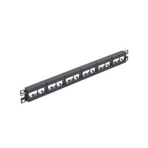 Panel de Parcheo Modular Mini-Com (Sin Conectores), Plano, Sin Blindaje, de 24 puertos, 1UR