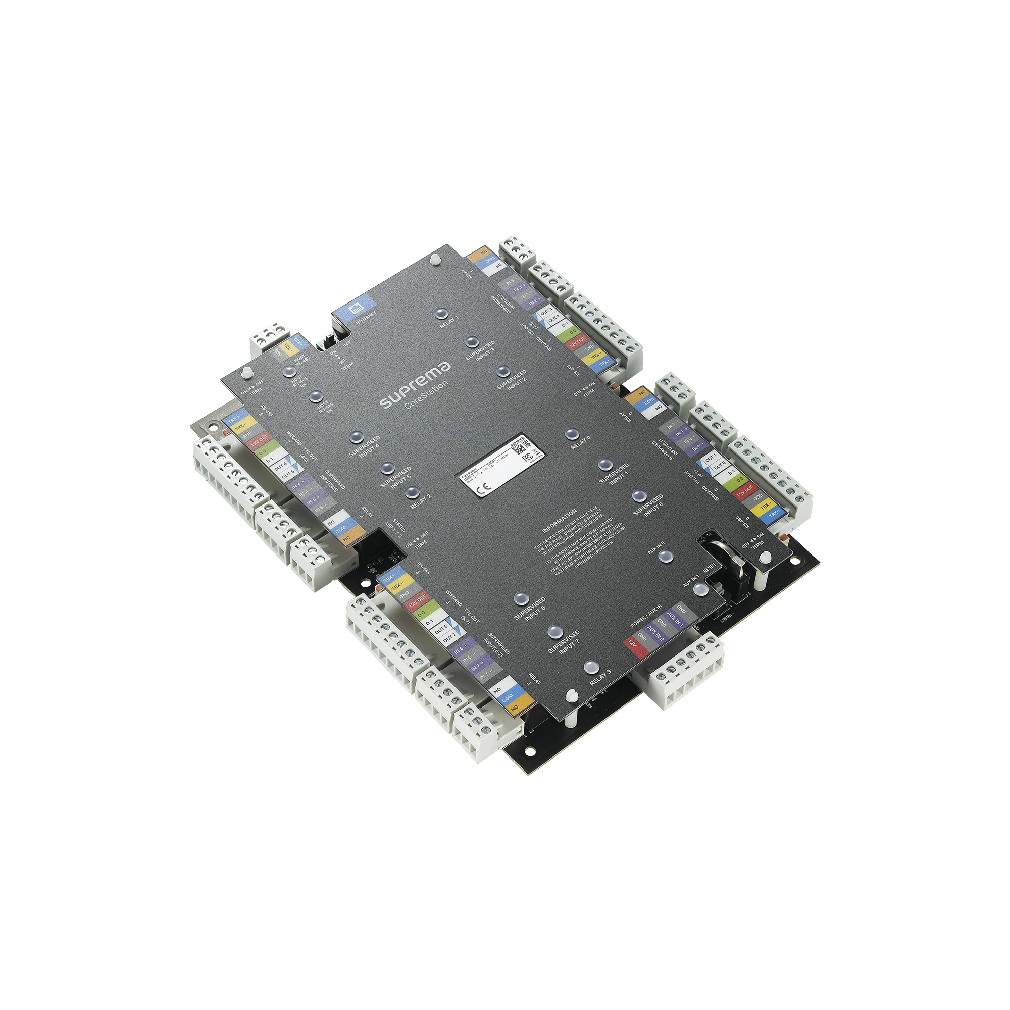 CoreStation Panel de Control de Acceso / Biometría Integrada / Compatible con Sistema de Elevadores / 200,000 Huellas  / 4 Puertas