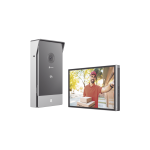 Videoportero IP Conexión a 2 Hilos / Con Monitor Wi-Fi para Interior / Frente de Calle IP65 Uso En Exterior Debe Tener Protección / Cámara 3 Megapíxel / Llamada a la App / Apertura remota / Soporta 2 Puertas / Ranura para Mic