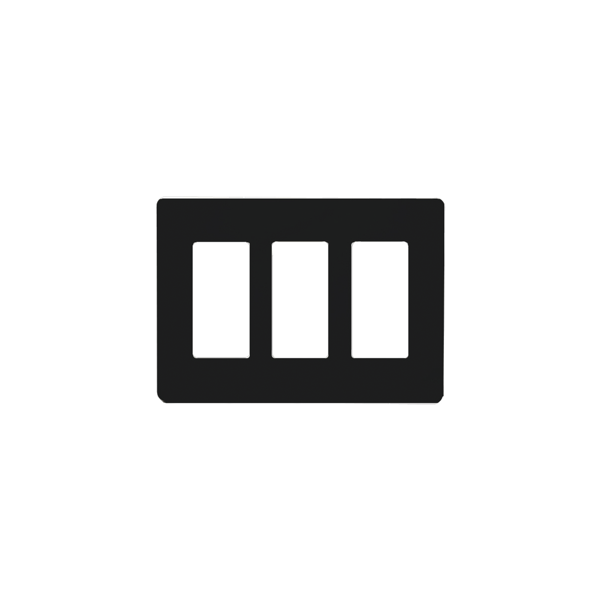 Placa de pared 3 espacio, para atenuador (dimmer), switch ó control remoto PICO inalámbrico.