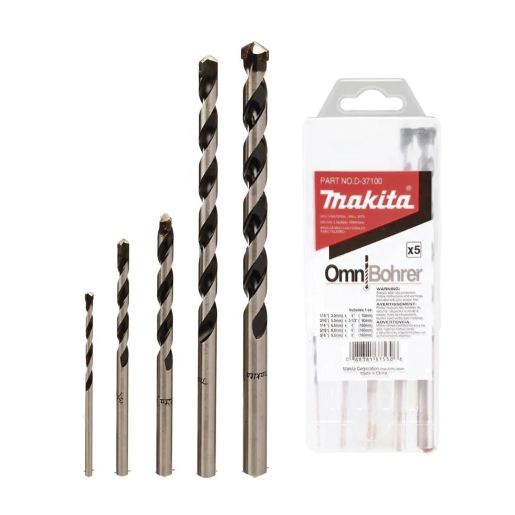 Juego de 5 Brocas para Concreto