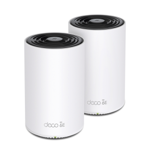 Kit 2 Routers Inalámbricos MESH Interior para Hogar / Doble Banda Wi-Fi 6E AX5400 Mbps / 3 Puerto Gigabit WAN/LAN / 4 Antenas Internas / Administración Mediante la App Deco (iOS, Android) / Protección HomeShield
