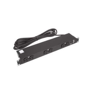 PDU Básico de Montaje en Rack, Con 6 Salidas Frontales NEMA 5-15R, Enchufe de Entrada NEMA 5-15P, de 19in, 1UR, 15 Amp, 120 Vca