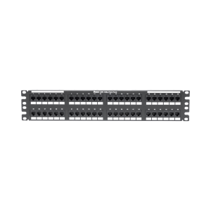 Panel de Parcheo de Impacto (110), Plano, Categoría 6A, de 48 Puertos, 2UR