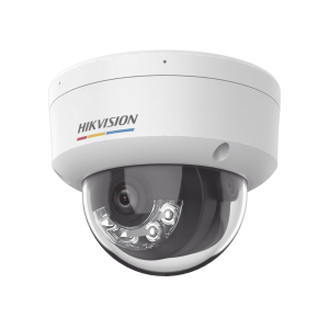 [Dual Light + ColorVu] Domo IP 2 Megapixel / Lente 2.8 mm / 30 mts IR + 30 mts Luz Blanca / Micrófono Integrado / ACUSENSE Lite / Exterior IP67 / IK08 / dWDR / PoE / Micro SD