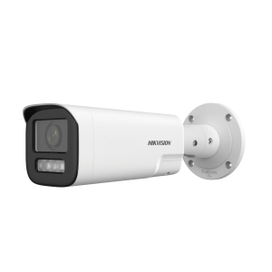 Bala IP 4 Megapíxel / Lente Mot. 2.8 a 12 mm / Dual Light (50 mts IR + 50 mts Luz Blanca) / ACUSENSE Lite / Audio de Dos Vías /  Luz Intermitente y Alerta de Audio / Exterior IP67 / WDR 120 dB / PoE  / Micro SD