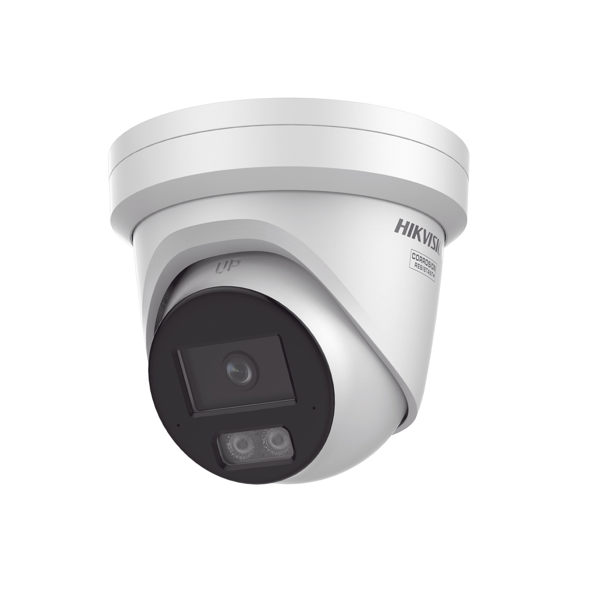 Turret IP 8 Megapixel (4K) / Lente 2.8 mm / Dual Light (40 mts IR + 40 mts Luz Blanca) / DARKFIGHTER S / Exterior IP67 / Microfono Integrado / WDR 130 dB / 4 Analíticos: AcuSense, Deteccion Facial, Conteo de Personas por Cruce y Zona