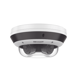 PanoVu Series / Vista Panorámica 360º / 4 Lentes Mot. 2.8 a 8 mm (4 Megapixel por Lente) / 16 Megapixel en Total / WDR 120 dB / DARKFIGHTER / Exterior IP67 / IK10 / PoE+ / 30 mts IR / Micro SD