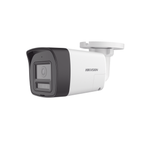 [Audio Bidireccional + Sirena & Estrobo + Dual Light + ColorVu] Bala TURBOHD 4K (8 Megapixel) / Lente 2.8 mm / 30 mts IR EXIR + 20 mts Luz Blanca / Micrófono y Bocina Integrado / Exterior IP67 / Metal / dWDR