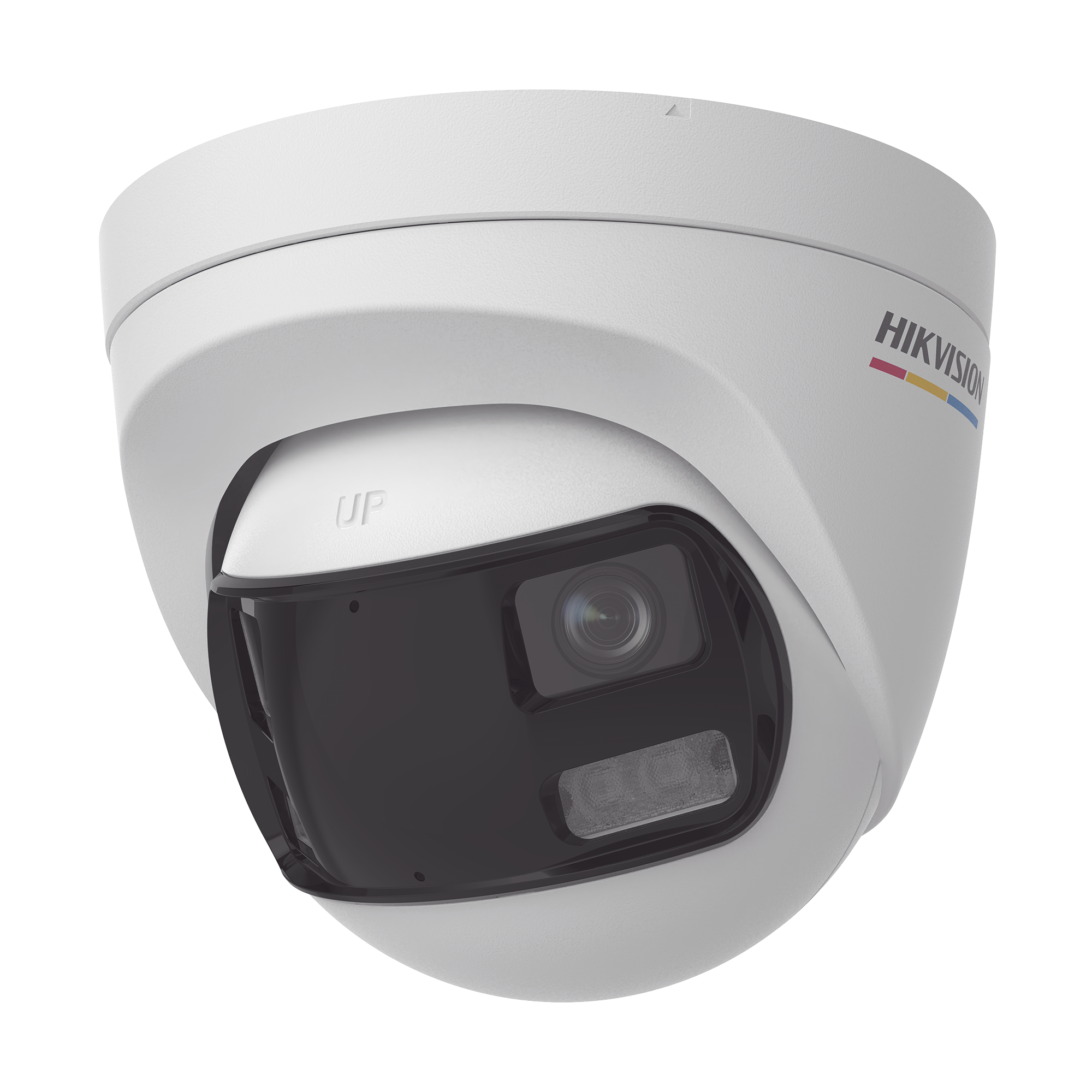 [ColorVu + Panoramica + Dual Light] Turret TURBOHD 3K (5 Megapixel) / Micrófono Integrado / Visión 180° / Imagen a Color 24/7 / 40 mts Luz Blanca + 40 mts IR / Exterior IP67 / WDR