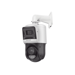 [TandemVu] Domo PTZ IP 4 Megapixel + Cámara Fija 4 Megapixel / 25X Zoom / 100 mts IR + 30 mts Luz Blanca / IP67 / ACUSENSE / PoE+ / 2 Micrófonos Integrados y Bocina / Alerta Audible y Luz Estroboscopica / Alarmas I/O / DARKFIGHTER / Micro SD
