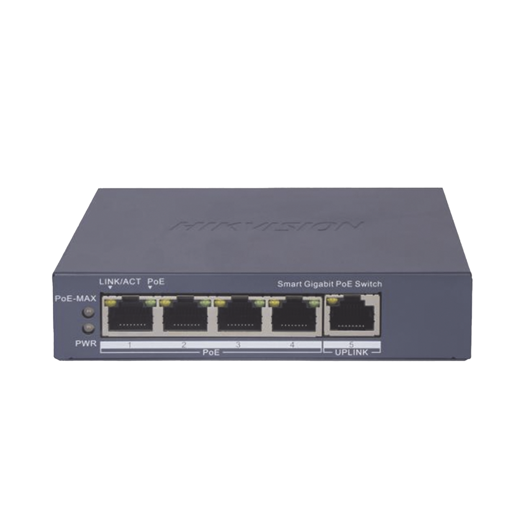 Switch Gigabit PoE+ / Administrable / 4 Puertos 1000 Mbps PoE+ / 1 Puerto 1000 Mbps Uplink / Configuración Nube Hik-PartnerPro / Modo Extendido hasta 300 Metros / 60 Watts