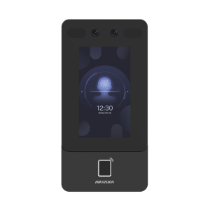 Terminal Min Moe PoE & WiFi de Reconocimiento Facial y Huella con Lector MIFARE / Exterior IP65 / Hasta 1.5 mts en Lectura de Rostro / Soporta P2P / 1,500 Rostros / 3,000 Huellas / Salida 12 Vcd para Chapa / PoE / SIP Estandar / HIK-IA