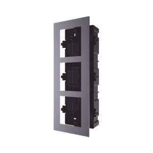 Base de 3 Espacios para EMPOTRAR Módulos de Videoporteros Hikvision