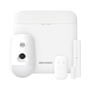 (AX PRO) KIT de Alarma AX PRO con GSM (3G/4G) / Incluye: 1 Hub / 1 Sensor PIR con Cámara / 1 Contacto Magnético / 1 Control Remoto / WiFi / Compatible con Hik-Connect P2P