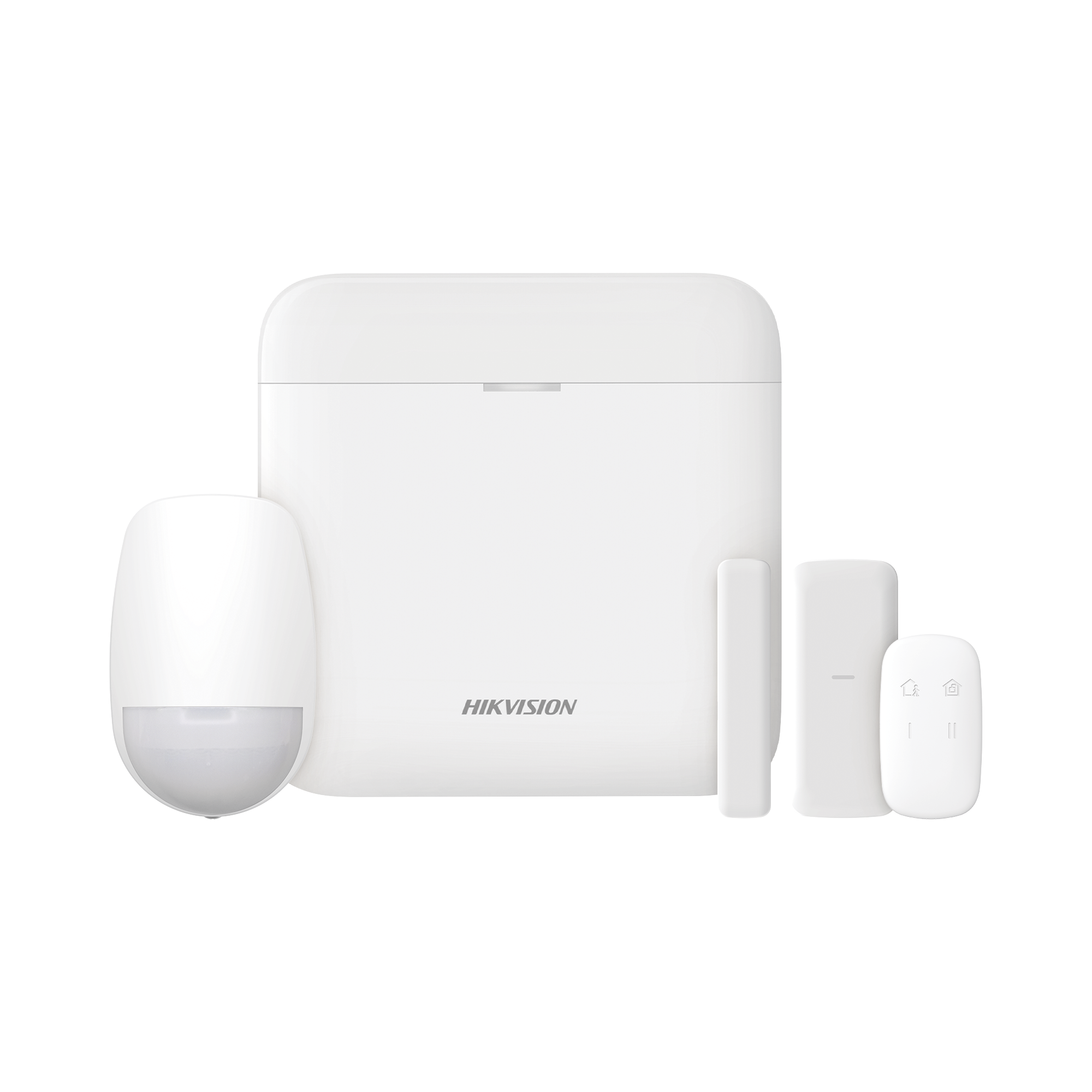 (AX PRO) KIT de Alarma AX PRO / Incluye: 1 Hub con bateria de respaldo / 1 Sensor PIR / 1 Contacto Magnético slim / 1 Control Remoto / WiFi / Compatible con Hik-Connect P2P