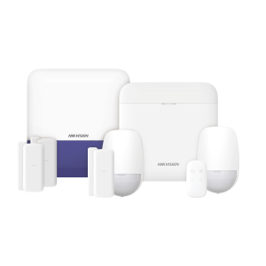 (AX PRO) KIT de Alarma AX PRO con GSM (3G/4G) / Incluye: 1 Hub con bateria de respaldo / 2 Sensores PIR / 3 Contactos Magnéticos mini / 1 Control Remoto / 1 Sirena Inalambrica Exterior / WiFi / Compatible con Hik-Connect P2P