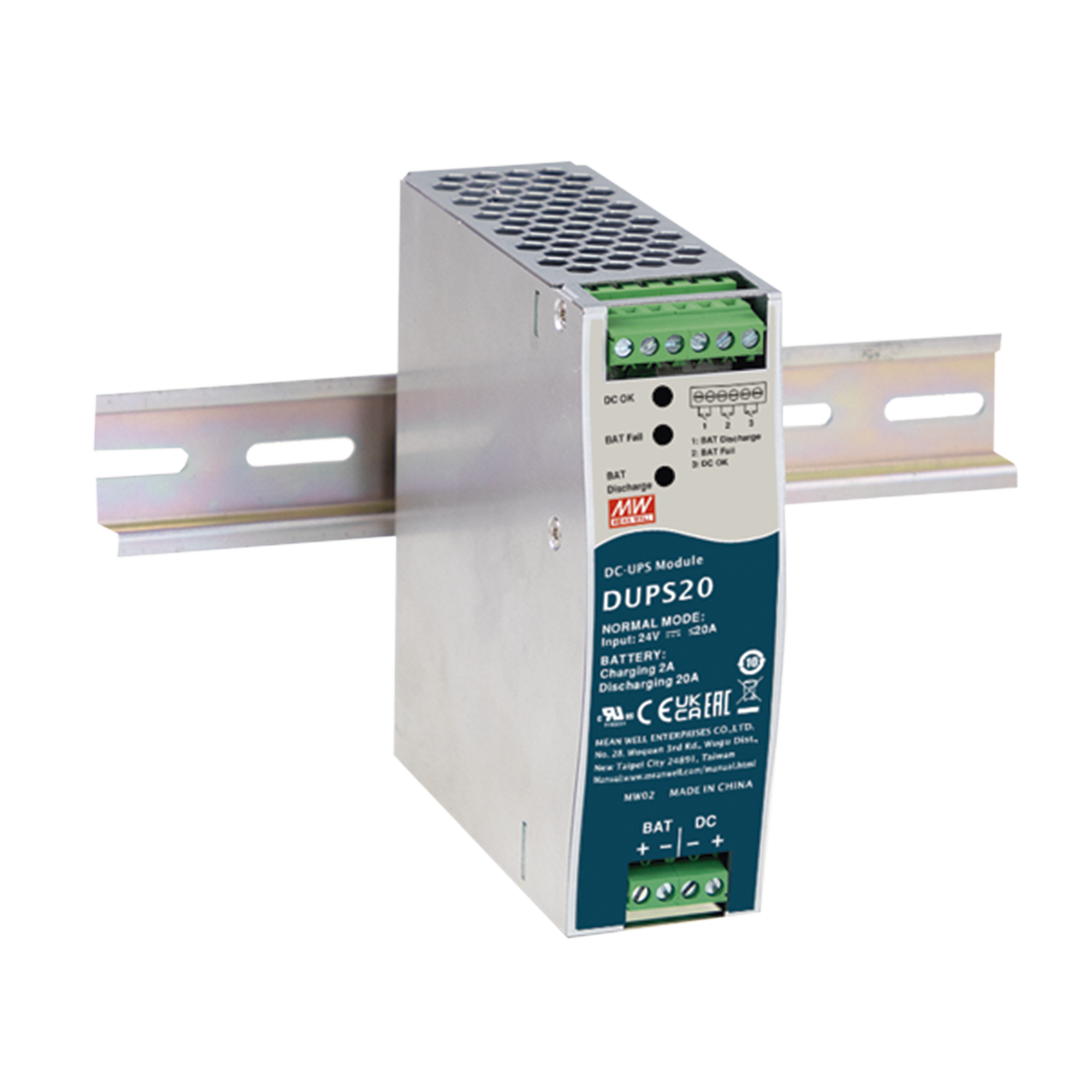 UPS PARA CD / 24VCD 20A / RIEL DIN / PARA BATERÍAS DE 4 A 135 AH