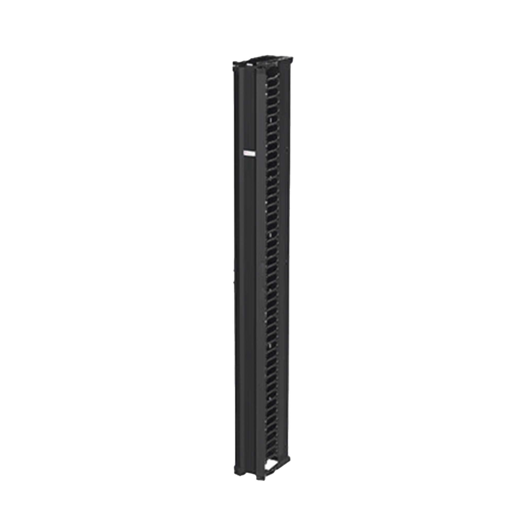 Organizador Vertical CableTek, Sencillo (Solo Frontal), Para Rack Abierto de 45 Unidades, 6 in de Ancho, Color Negro