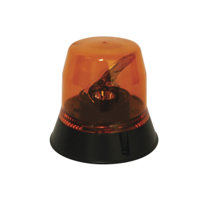 Baliza rotativa LED color ambar SAE Clase I con montaje permanente de 3 tornillos