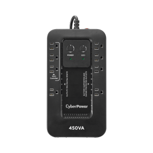 UPS de 450 VA/260 W, Topología Standby con Modo Ahorrador ECO, Entrada 120 Vca NEMA 5-15P, Con 8 Tomas NEMA 5-15R