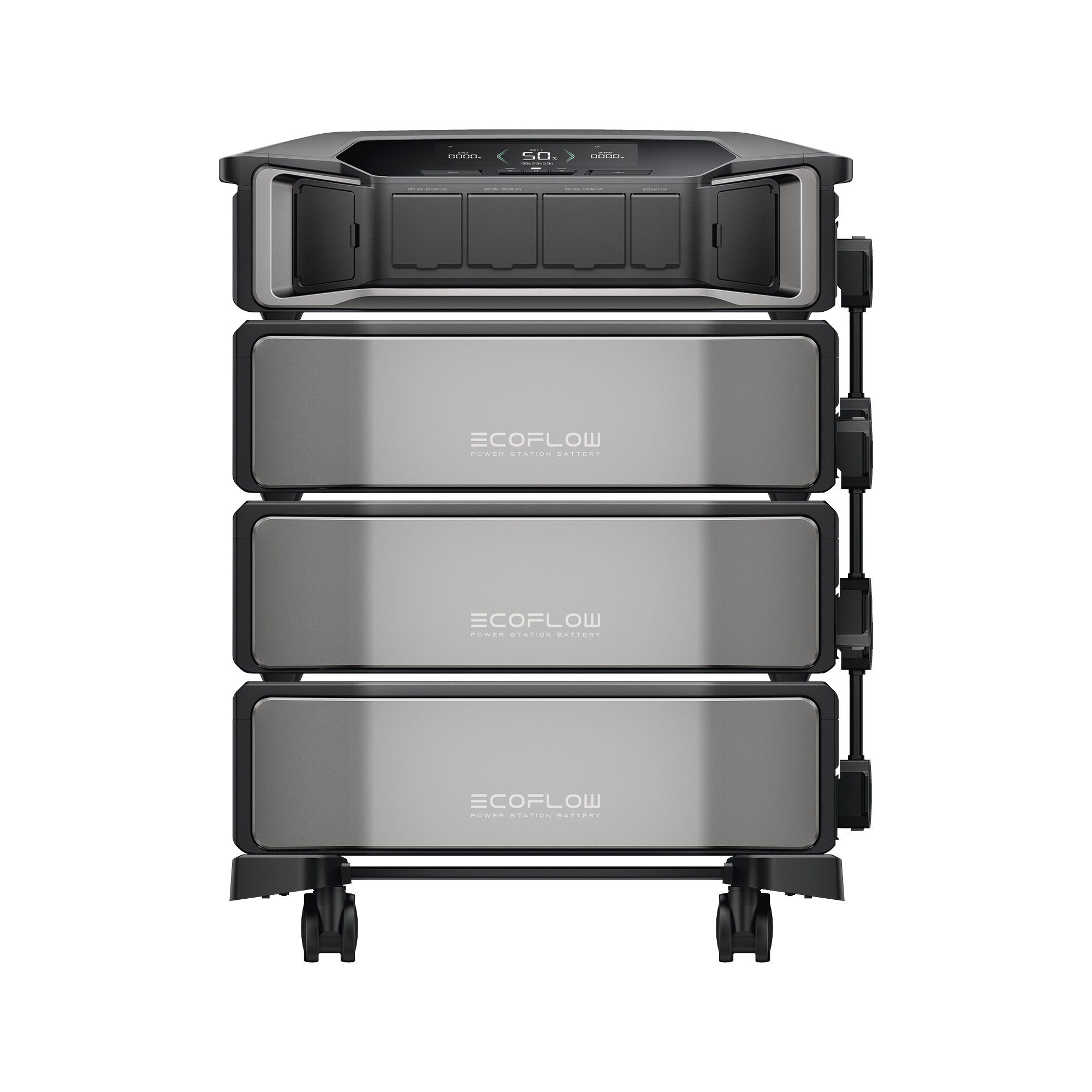 Estación de Energía Delta Pro Ultra 7.2kW para Respaldo Residencial, Incluye Batería de Litio LFP 6kWh (18kWh Totales), Sincronización para Mayor Potencia, Carga Solar Hasta 4000W, Capacidad de Trabajo Online (0ms)