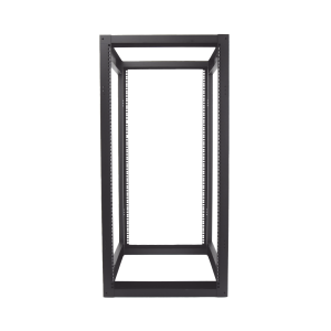 Rack Estándar 19" de 4 Postes, Acero, 24 Unidades, Profundidad Ajustable.