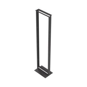 Rack de 2 Postes, Estándar 19", 45 Unidades, Fabricado en Acero, Base "L" para Anclar a Piso.