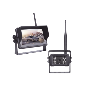 Sistema Profesional Inalámbrico de Cámara de Reversa Infrarroja y Monitor Touch de 7" para Vehículos de Trabajo y Montacargas