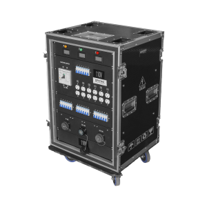 Centro de carga movil para instalaciones temporales con conexión TIPO socapex a 110v Y 220V | RACK 16U