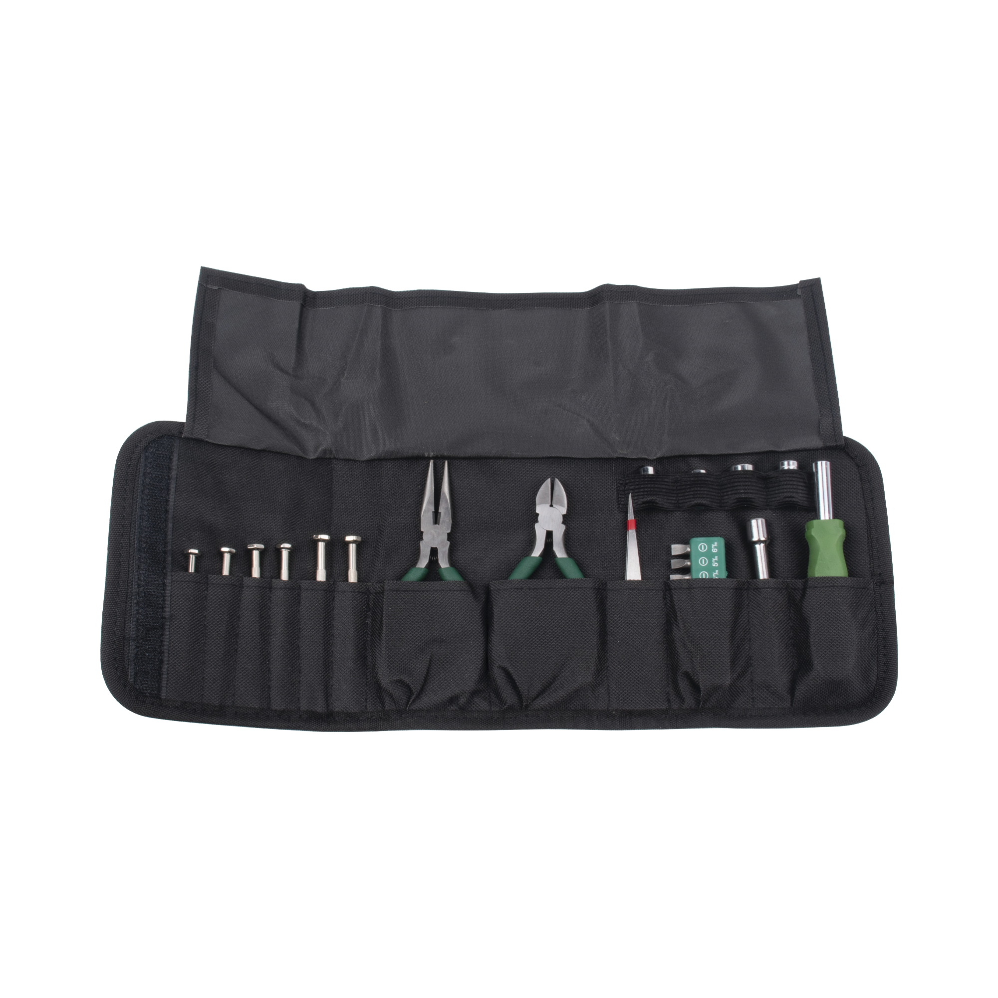 Juego de Herramientas en Estuche Portátil con 25 Pzas. (Desarmadores Finos + Pinzas + Puntas + Maneral).