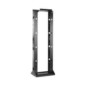 Rack de 2 Postes Sísmico, Estándar de 19 in, Rieles Numerados y Roscados #12-24, Fabricado en Acero, 45 Unidades de Rack, Color Negro