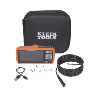 Cámara Boroscopio de Inspección 5.5mm 720p USB-C, LCD 4.3" Color, Cuello de Cisne Nylon de 10' (3m) con Imán, Espejo, 6 LED´s. Batería Io-Li Recargable. Ideal en Electricidad, HVAC, Plomería y Aviación