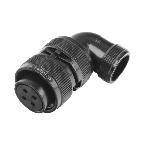 Conector Plug en Ángulo Recto de 4 Contactos Hembra Soldables para Radio de Locomotora.