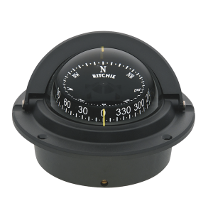 Brújula serie Voyager en color negro, cuenta con iluminación nocturna color verde.