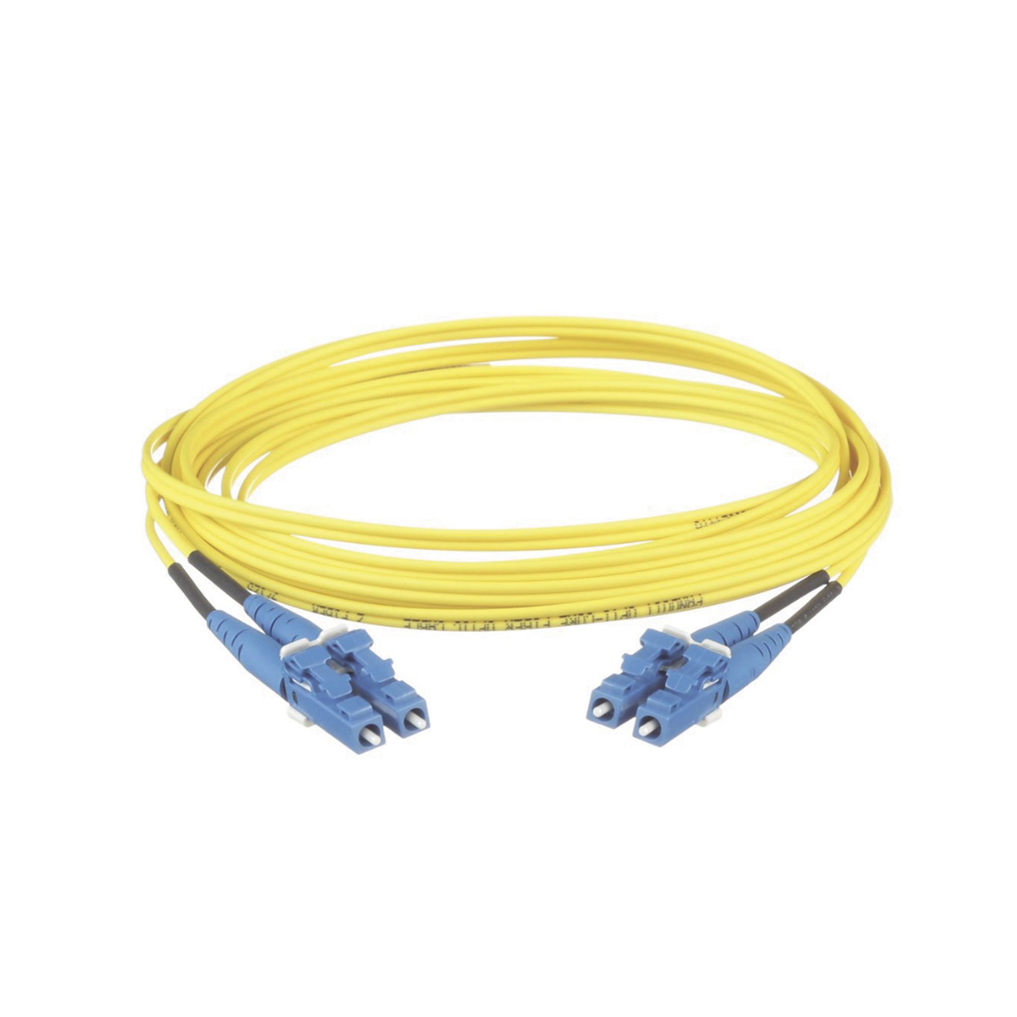 Jumper de Fibra Optica Monomodo 9/125 OS2, LC-LC Duplex, LSZH, Color Amarillo, 3 Metros