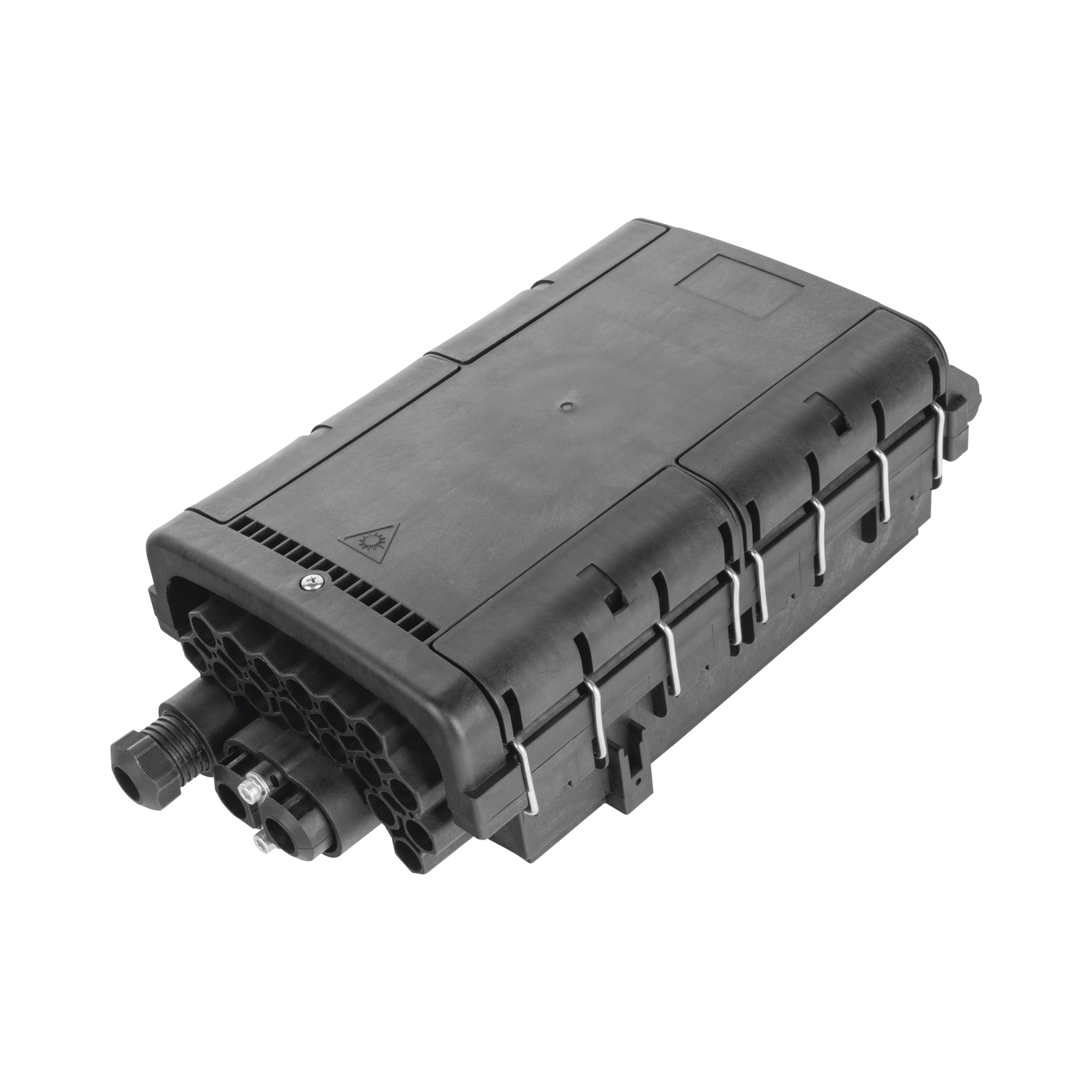 Caja de Distribución de Fibra Óptica para 48 empalmes con 16 acopladores SC/APC, enterrado directo, IP68