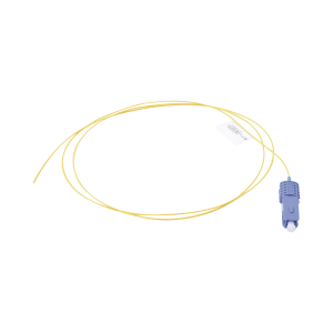 Pigtail de Fibra Óptica SC/UPC Simplex, Monomodo OS1/OS2 XGLO, OFNR, Color Amarillo, 1 Metro