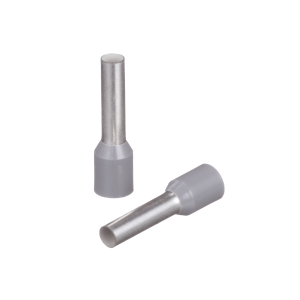 Ferrule Aislado para cabldes 12 AWG, Pin de 12mm de Longitud, Mango Color Gris, Paquete 100Pz