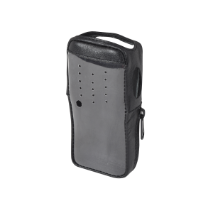 Funda de Piel Reforzada, Versión 2 de Fácil Acceso y Cubierta Frontal de Plástico Transparente para los Radios TK-2000KV2, TK-3000KV2