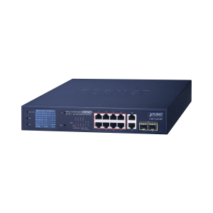 Switch No Administrable 8 Puertos Gigabit con Modo Extender a 250 m, 2 Puertos Uplink 10/100/1000 Mbps, 2 Puertos SFP