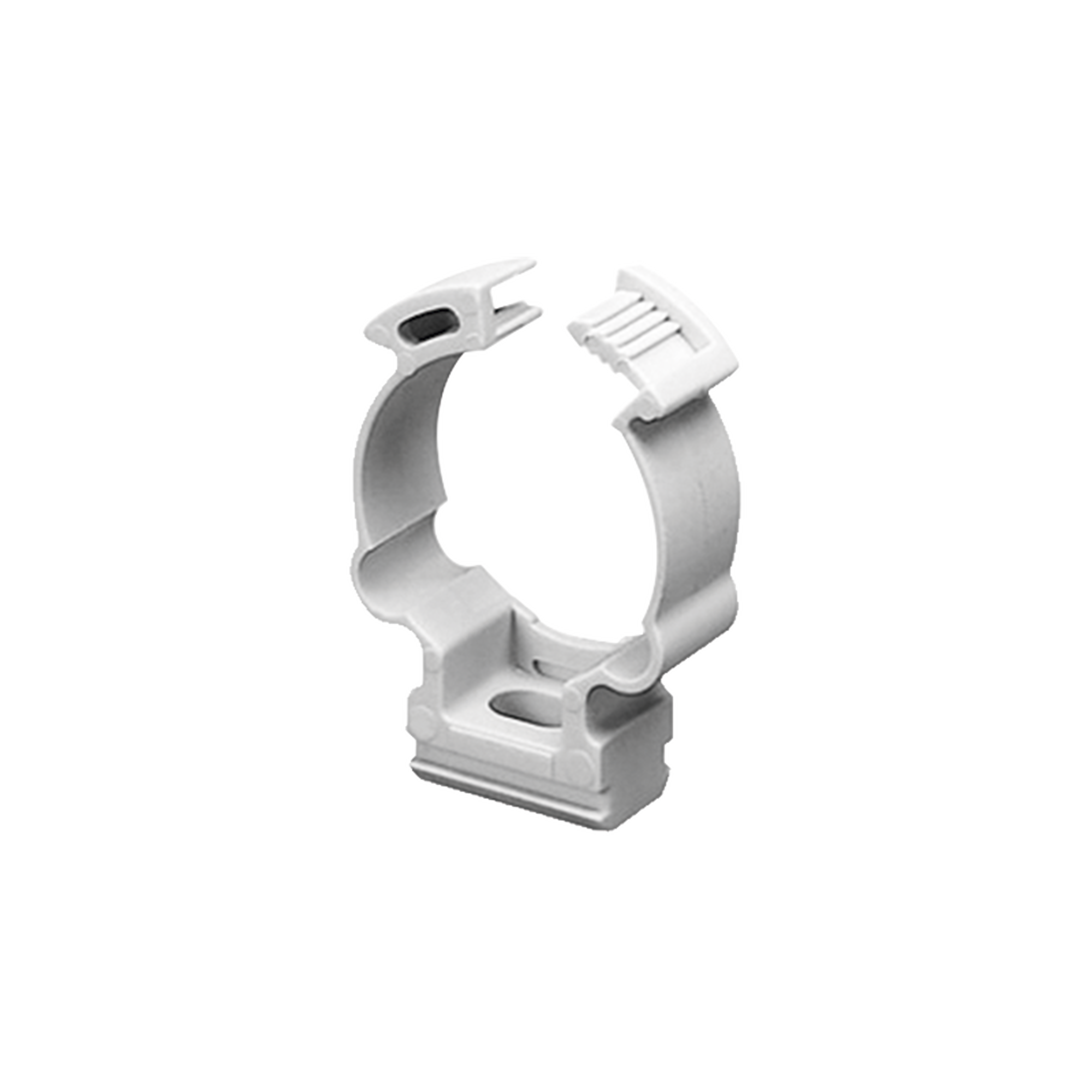 Soporte de collar (Abrazadera), PVC Auto-extinguible, cerrado para tubería de 40 mm