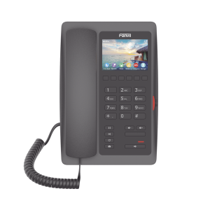 (H5W Color Negro)Teléfono IP WiFi para Hotelería, profesional de gama alta con pantalla LCD de 3.5 pulgadas a color, 6 teclas programables para servicio rápido (Hotline) PoE