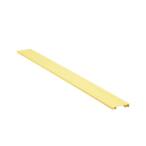 Tapa para Canaleta Ranurada Tipo H, de 2 in de Ancho, 1828.8 mm de Largo, Color Amarilo