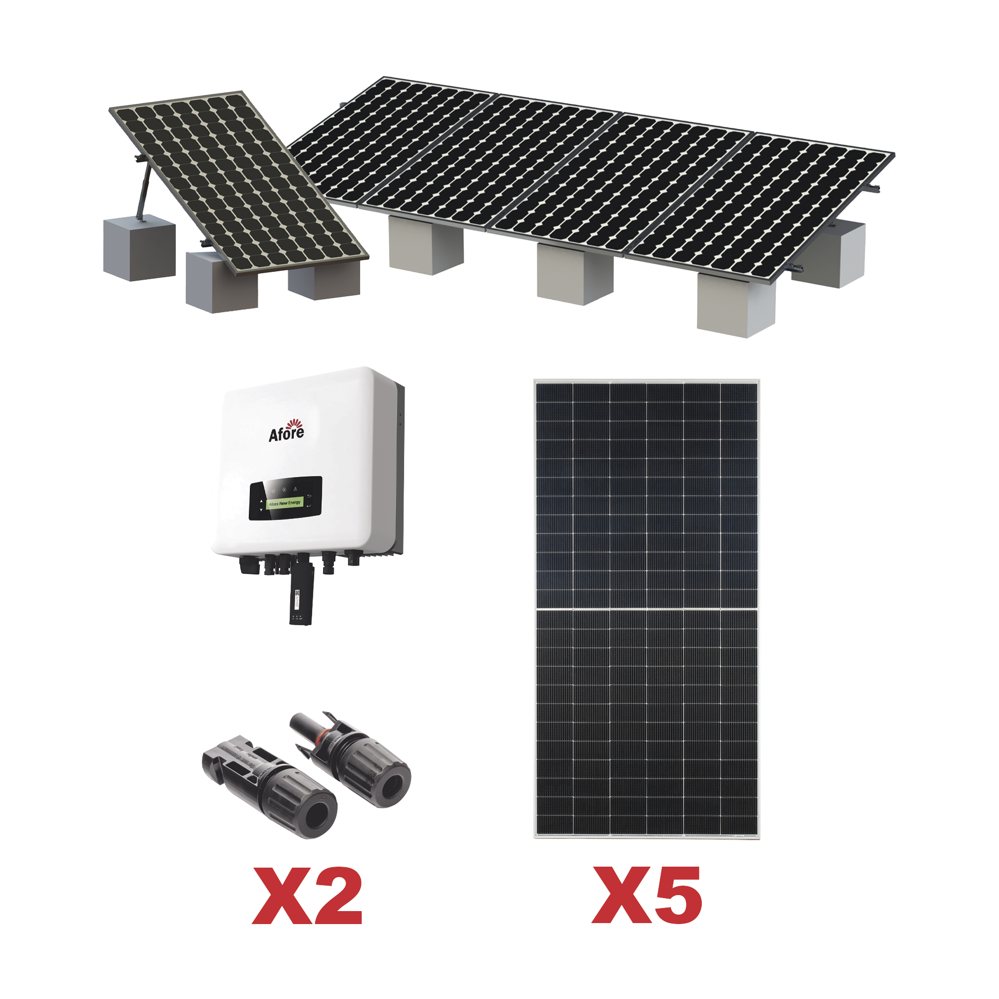 Kit Solar Interconexion / 3kW 220Vca / Inversor AFORE / Montaje Incluido